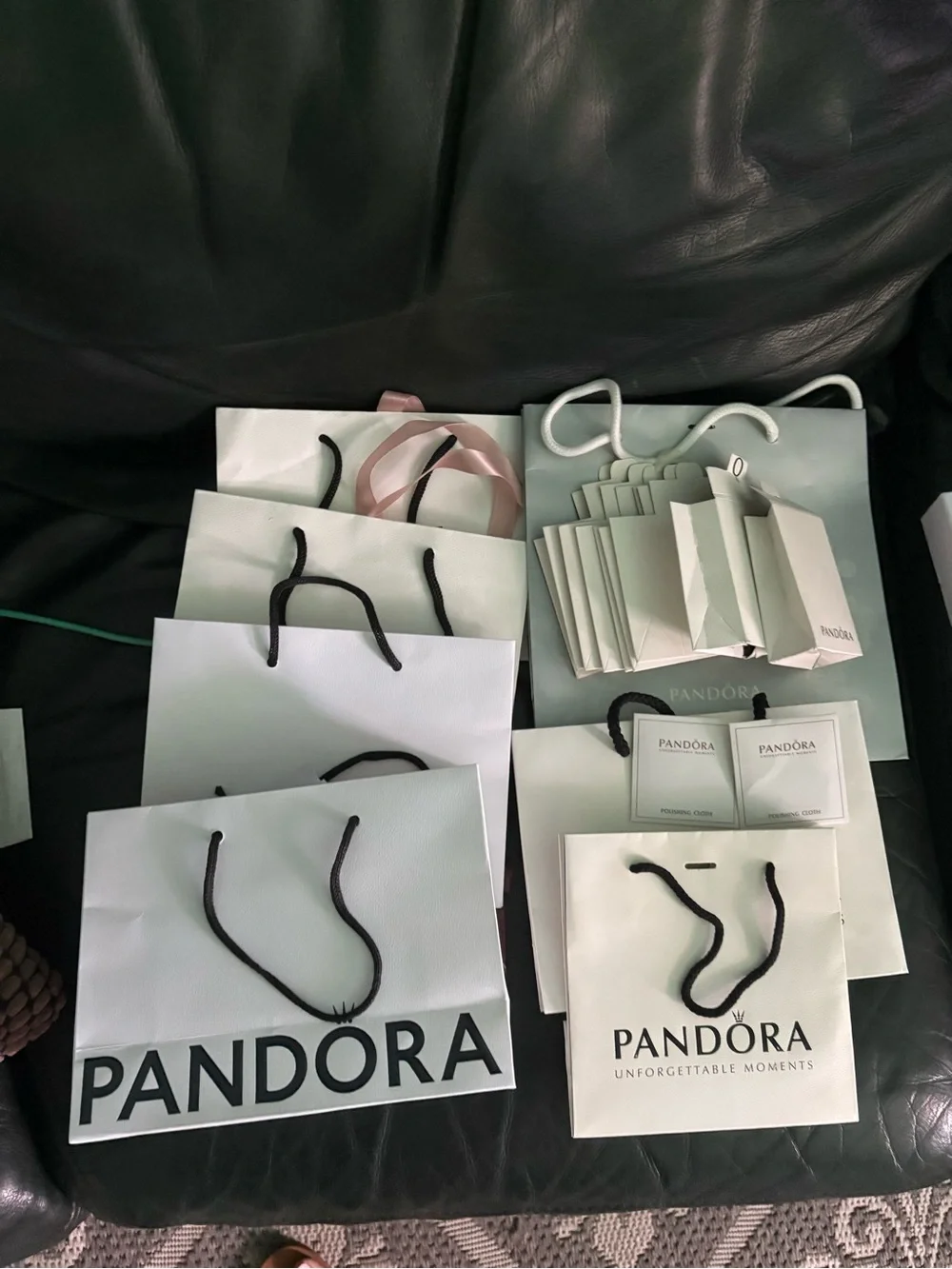 Pandora White Branded Gift Bags, Boxes & Pouches